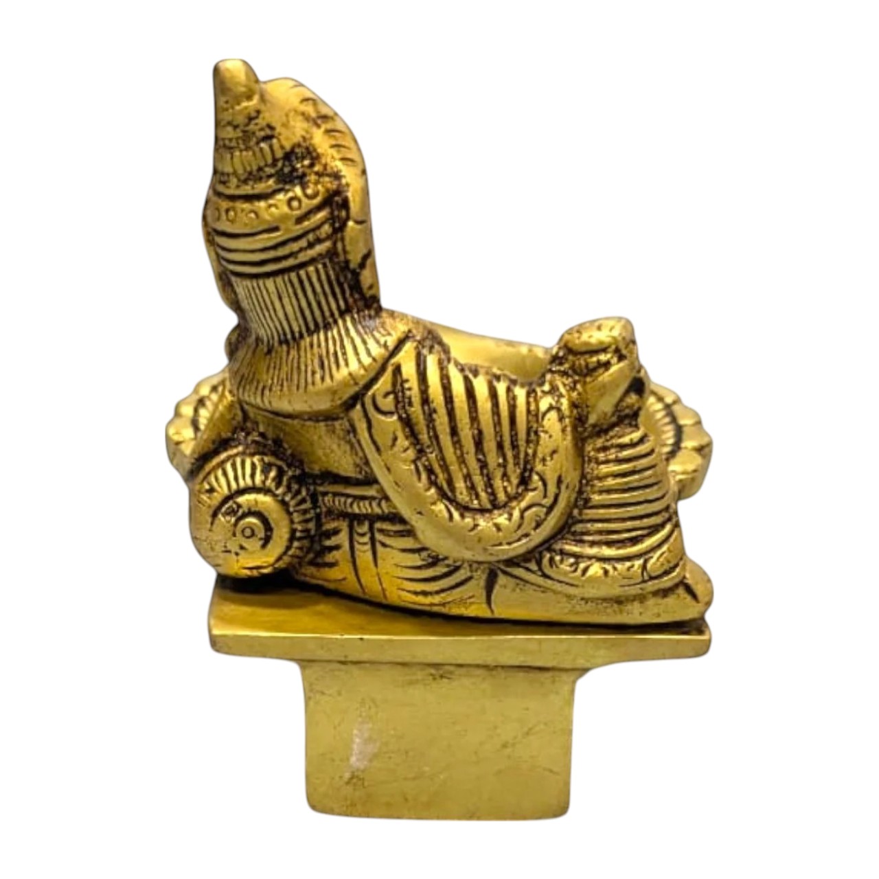 Pure Brass Kubera Statue with Deepam for Pooja and Prosperity