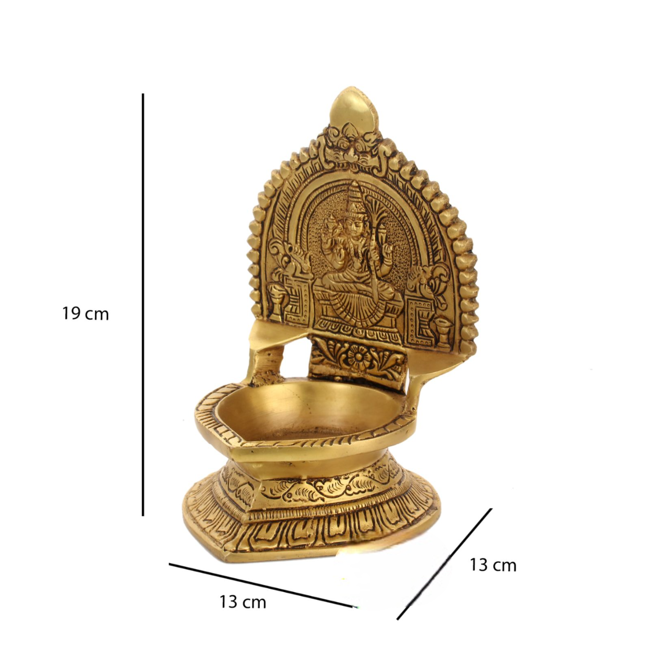 Pure Brass Kamatchi Lamp Big Size for Pooja and Gifting
