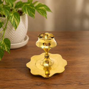 Brass Agarbatti Stand Kamal Thali Design