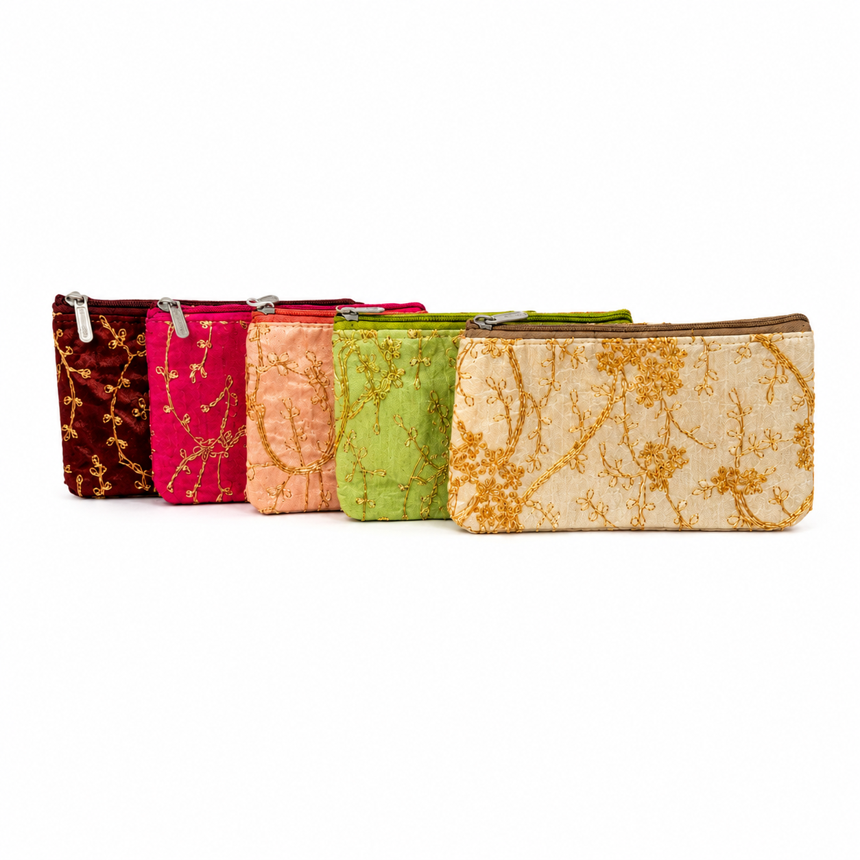 Silk Gold Embroidered Purse for Women - Ethnic Return Gift Bag