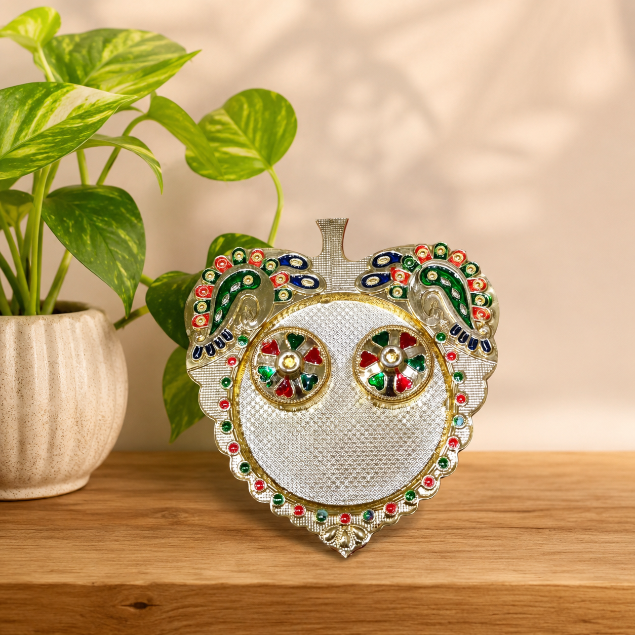 Handcrafted traditional kumkum sindoor box holder for puja rituals and gifts