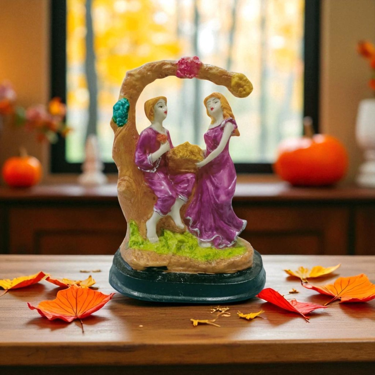 Cute Boy Girl Love Pair Statue – Romantic Couple Figurine for Home Decor and Gift