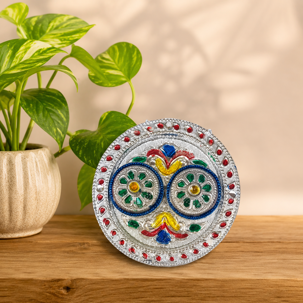 Handcrafted puja kumkum sindoor box holder for pooja and return gifts