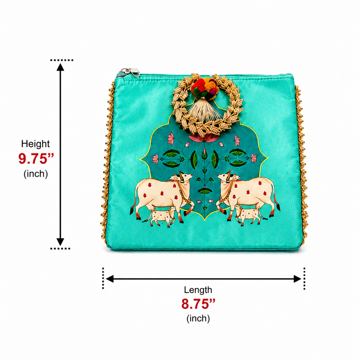 Gomatha Design Silk Potli Bags – Multicolor Return Gift Pouches