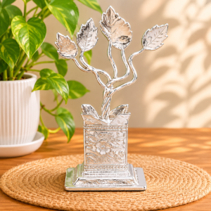 German Silver Tulasi Maadam for Pooja Room Decoration