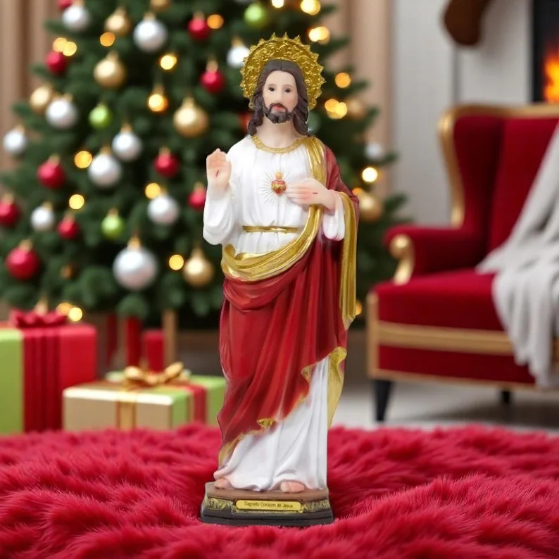Jesus Christ Big Statue – Catholic Christian Religious Figurine for Wall or Table Décor