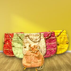 Silk Ethnic Potli Bag for Return Gifts, Wedding, and Pooja