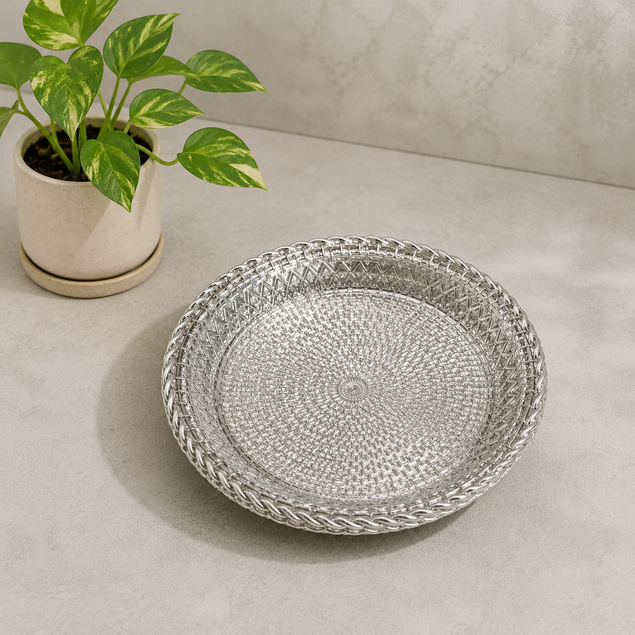 Multipurpose Wedding Tray and Pooja Decorative Plate for Functions & Parties