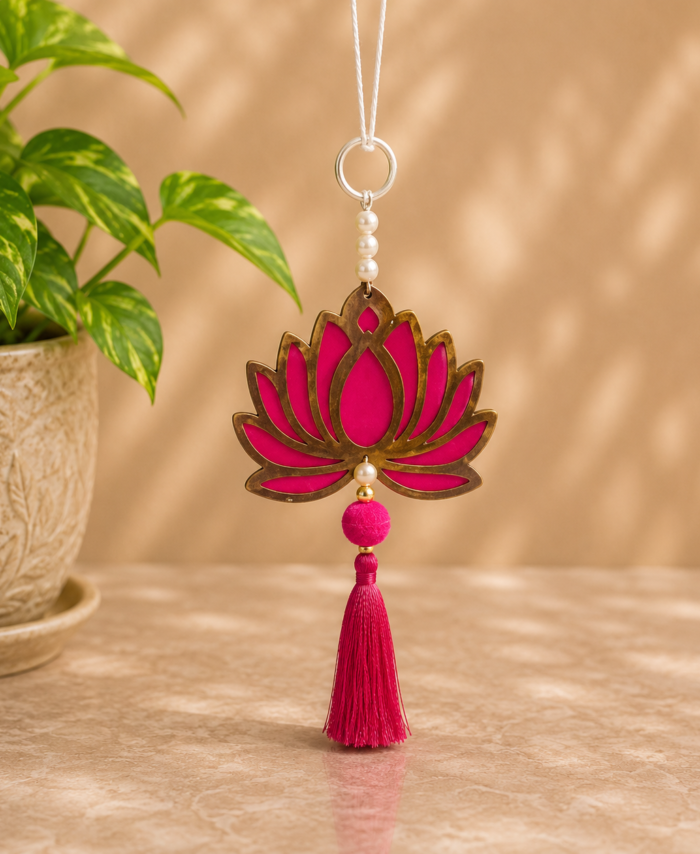Handcrafted Lotus Wall Art Set of 6 for Home & Office Wall Decoration