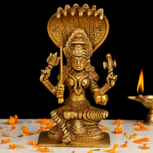 Handcrafted Brass Mariamman Idol for Pooja and South Indian Temple Decor