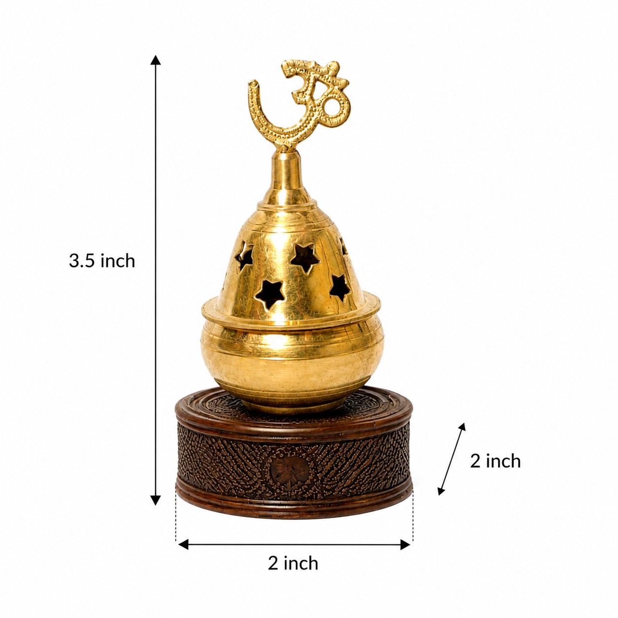 Small Brass Om Diya for Return Gift and Temple Decoration
