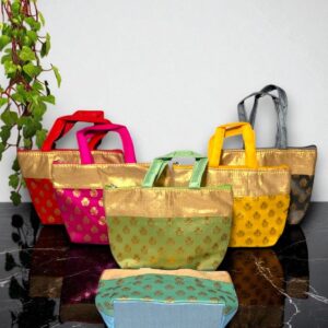 Designer Multicolor Potli Bags for Return Gifts – Pack of 6