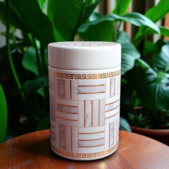 Premium White Tin Airtight Container 4 Inch for Return Gifts and Storage