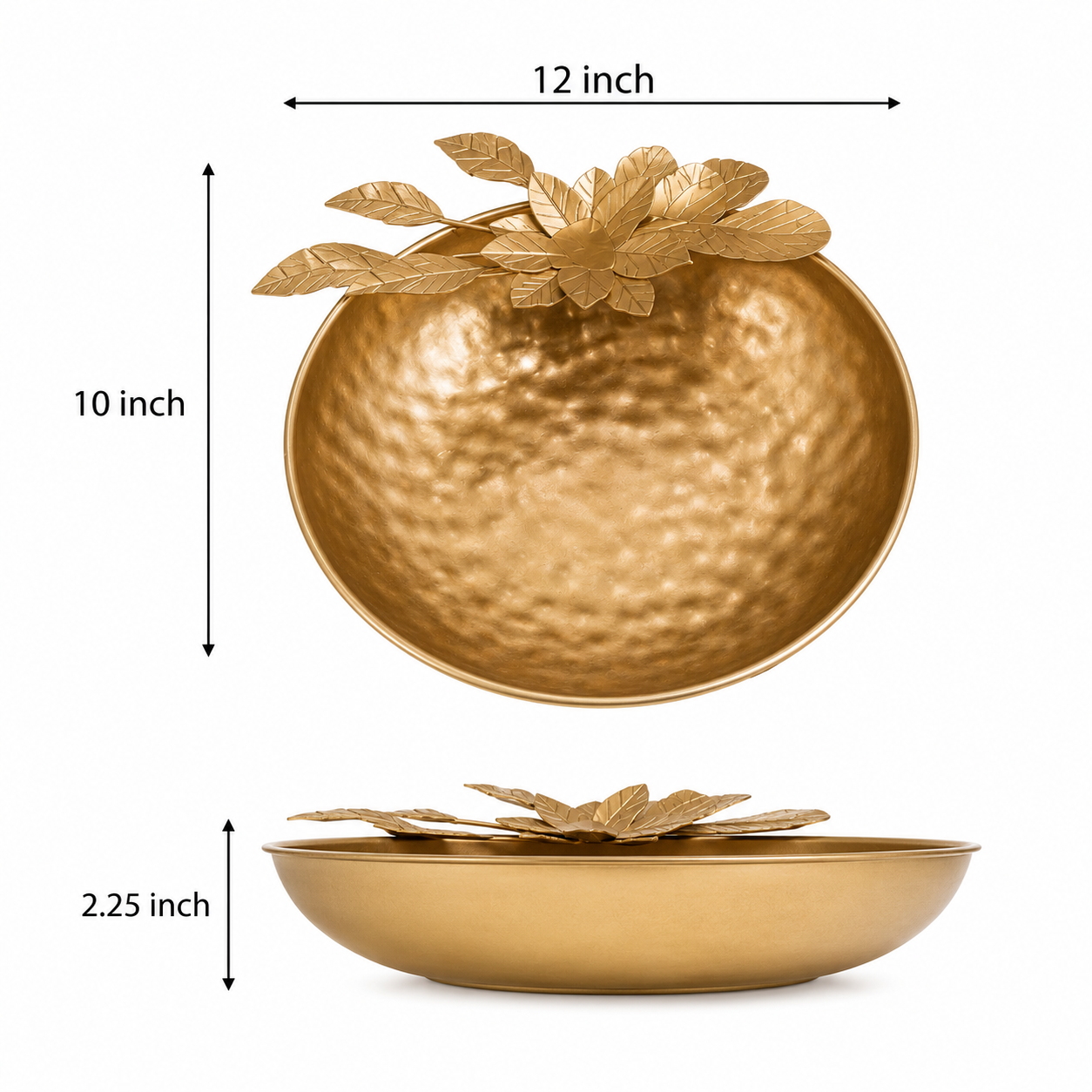 Metal Urli Bowl 8 Inch for Floating Flowers and Home Decoration