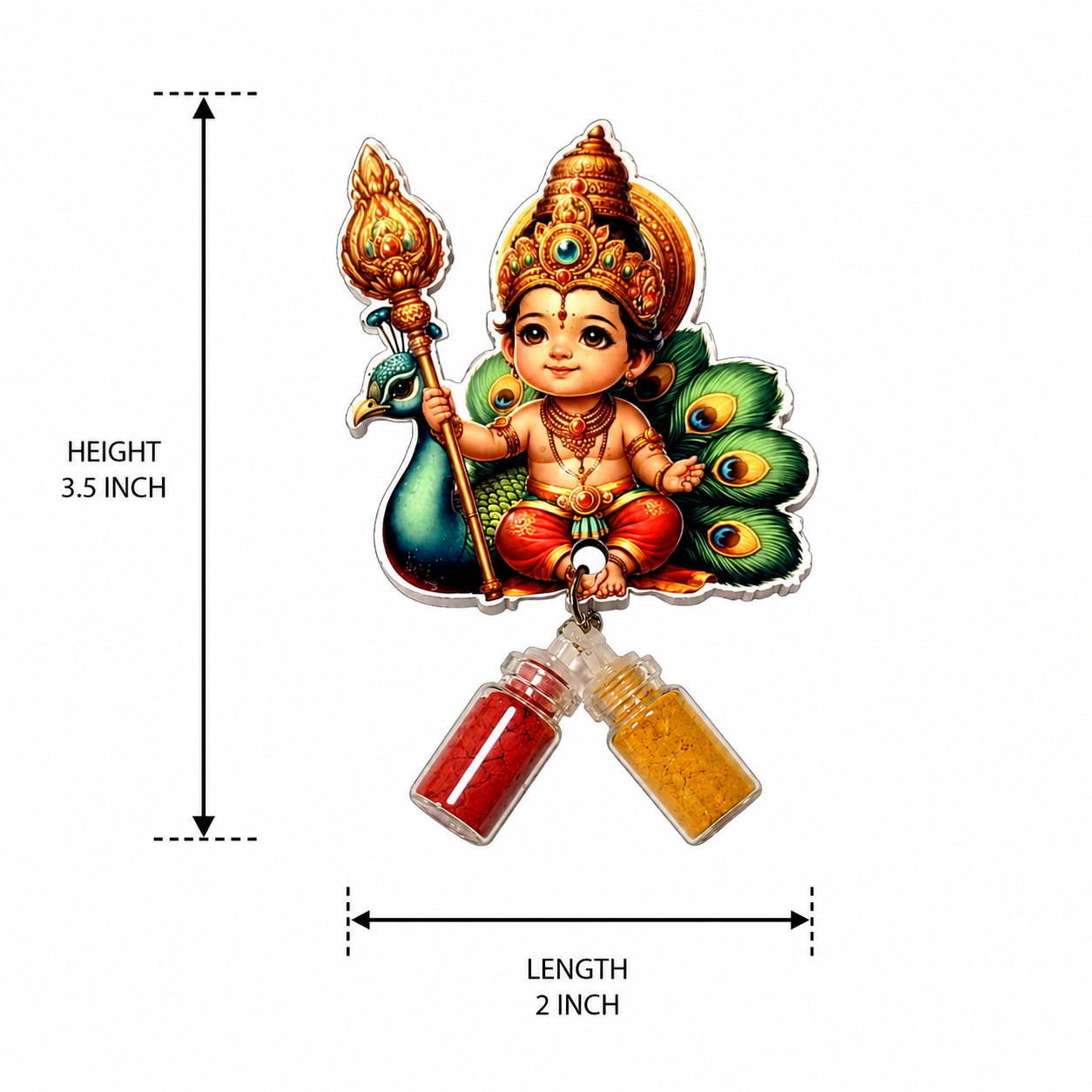 Elegant Fridge Magnet with Haldi Kumkum Bottles – Return Gift Idea - Image 3