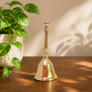 4 Inch Pure Brass Pooja Bell for Temple and Home Use