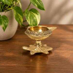 Brass Turtle Diya for Pooja, Home Decor, and Vastu Positive Energy
