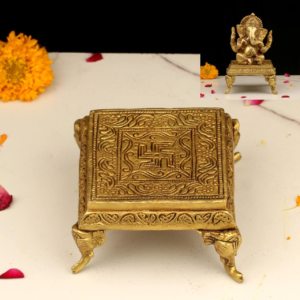 Brass Chowki 2.5 Inch Handcrafted Puja Stand