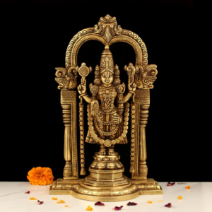 Brass Tirupati Balaji Idol 14 Inch Handcrafted Lord Venkateswara Statue