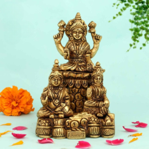 Cow Brass Lakshmi Kubera Idol 6 Inch for Pooja and Home Décor