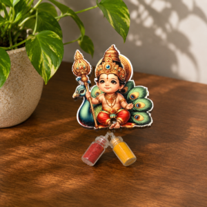Elegant Fridge Magnet with Haldi Kumkum Bottles