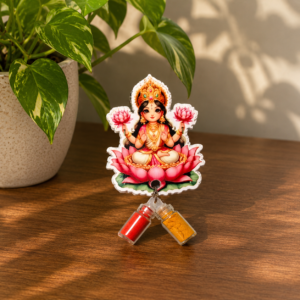 Elegant Fridge Magnet with Haldi Kumkum Bottles