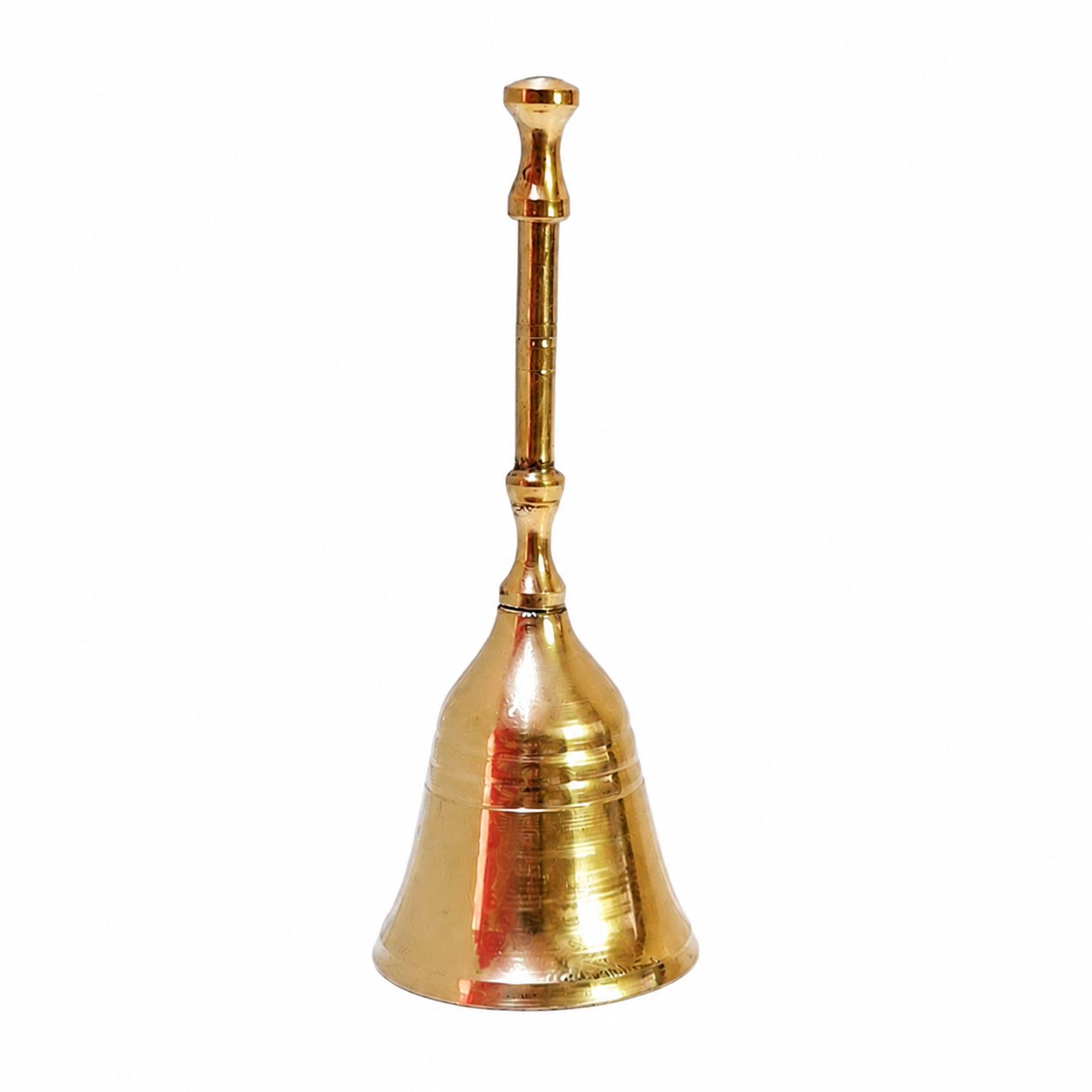 4 Inch Pure Brass Pooja Bell for Temple and Home Use