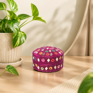 Handcrafted traditional kumkum sindoor box holder for puja rituals and gifts