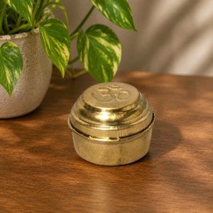 Traditional Brass Kumkum Box for Pooja and Return Gifts
