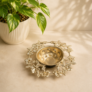 Metal Rose Urli 4.5 Inch Decorative Bowl for Return Gifts & Home Décor