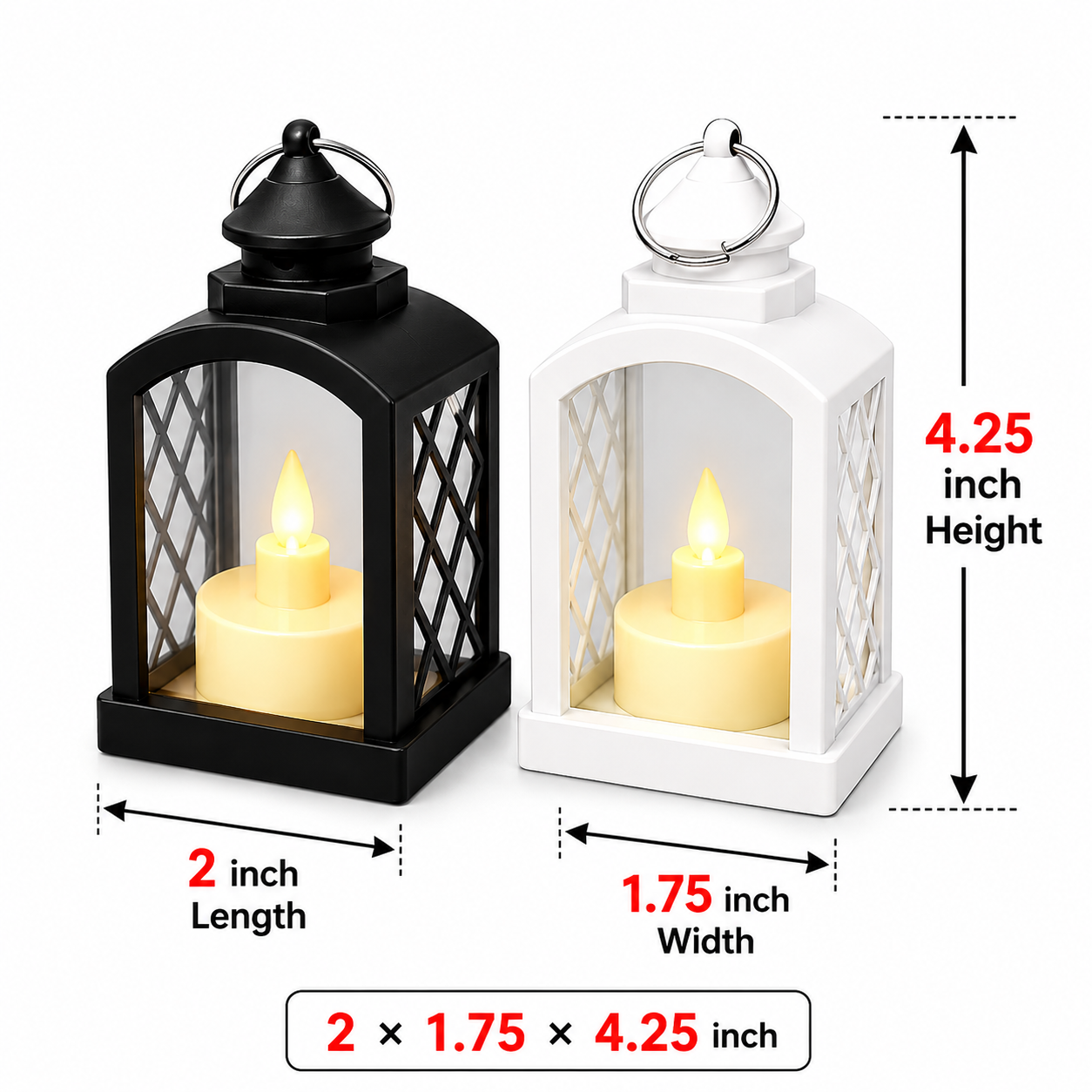 Temple design LED diya with flickering flame – single piece