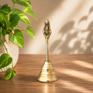 4 Inch Pure Brass Pooja Bell for Temple and Home Use