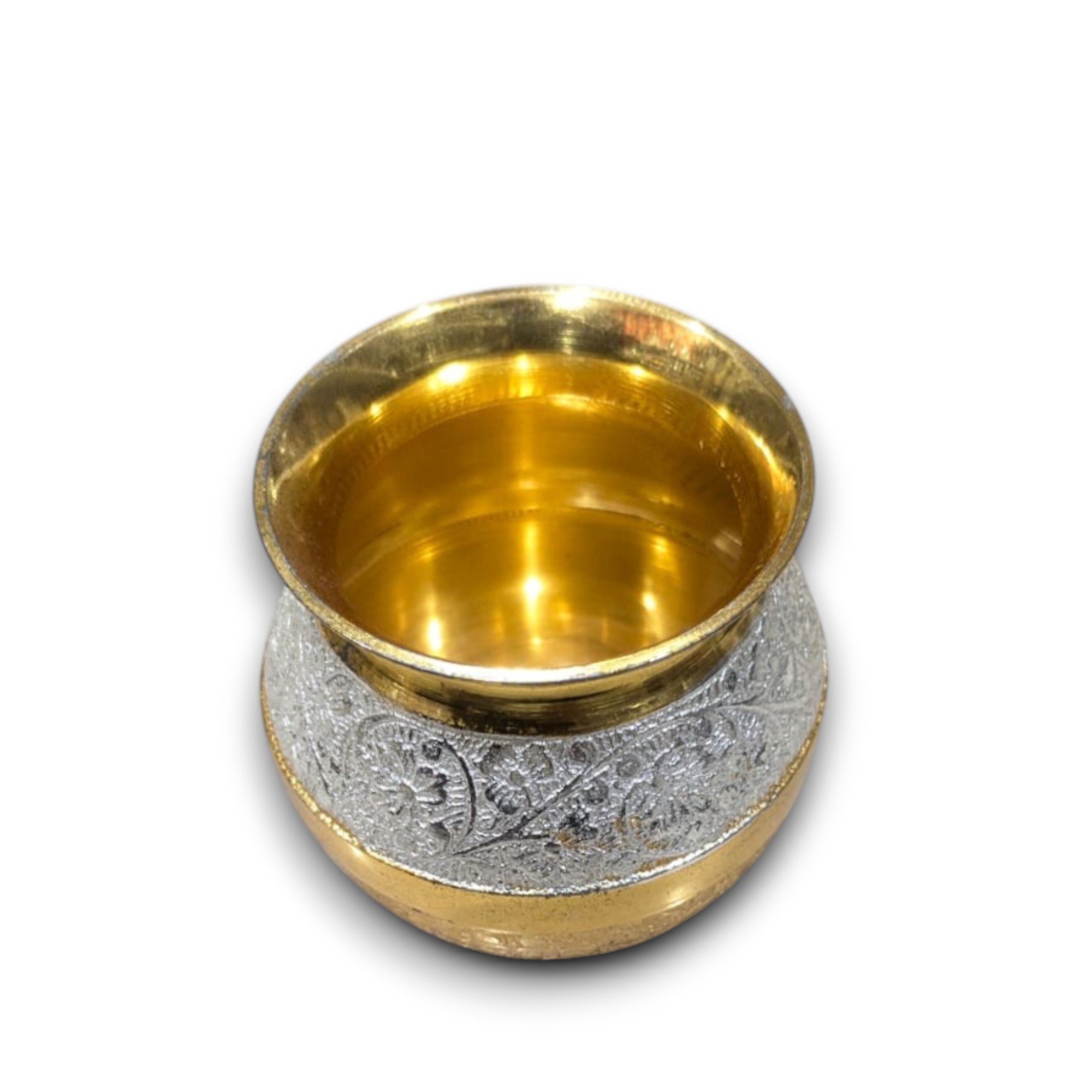 Golden Plated Pure Brass Kalash Lota 6 Inch (600 ML) for Pooja and Festivals