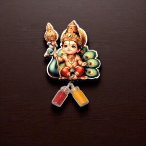 Beautiful Fridge Magnet with Haldi Kumkum Bottles – Traditional Return Gift
