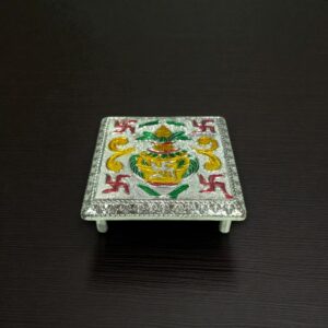 Small silver chowki for pooja and idol placement