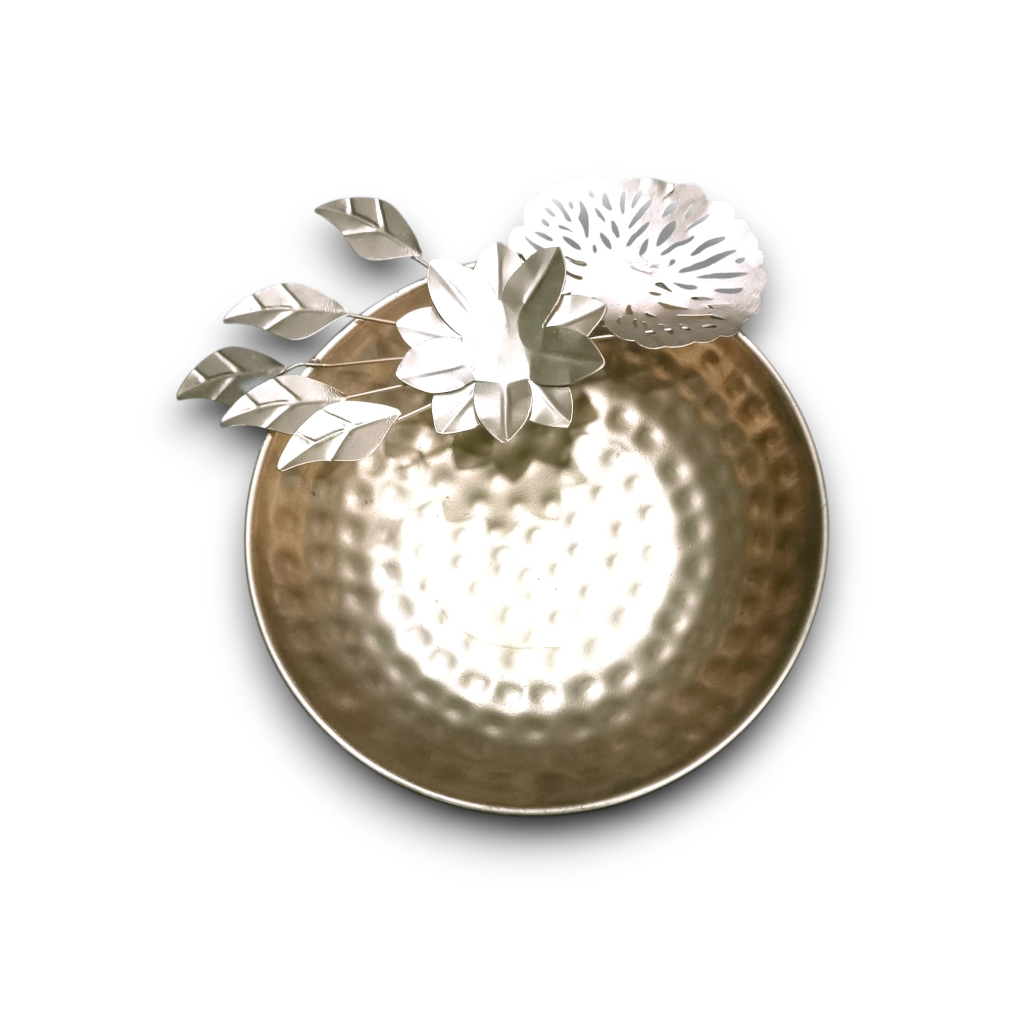 Metal Urli Bowl 8 Inch for Floating Flowers and Home Decoration