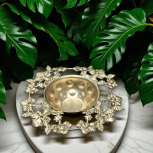Metal Rose Urli 4.5 Inch Decorative Bowl for Return Gifts & Home Décor