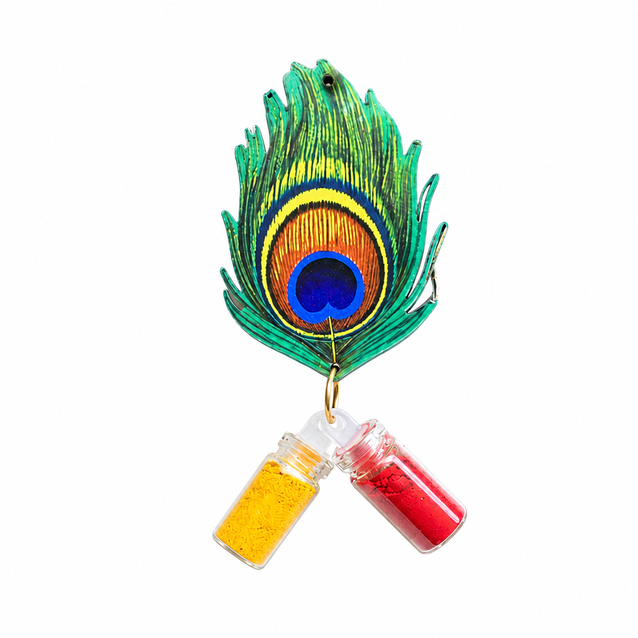 Beautiful fridge magnet with haldi kumkum bottles for return gift and festive décor – OmDecors