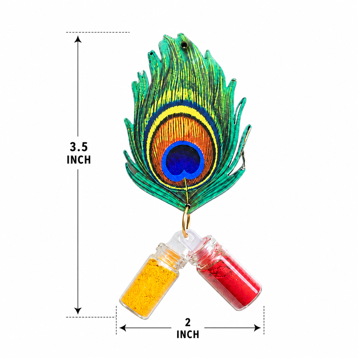 Beautiful fridge magnet with haldi kumkum bottles for return gift and festive décor – OmDecors