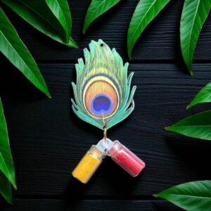 Beautiful fridge magnet with haldi kumkum bottles for return gift and festive décor – OmDecors