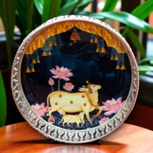 German Silver Metal Tray 8 Inch for Return Gift & Home Décor