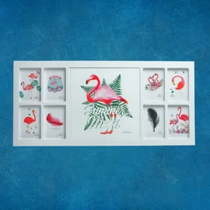 White 9-Pic Plastic Wall Hanging Photo Frame – Multi Photo Wall Décor for Home and Office