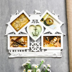 Love Ship Theme 5 Photo Frame for Home and Office Decoration – Romantic Couple Gift Frame