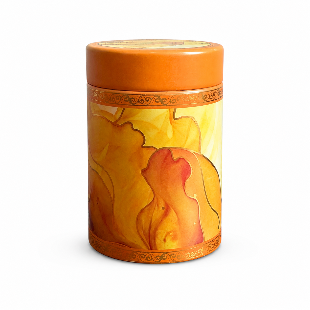 Elegant Yellow Design 4 Inch Air Tight Tin Box for Return Gifting