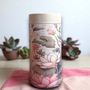 Elegant Lotus Printed 6 Inch Air Tight Tin Box for Return Gifting