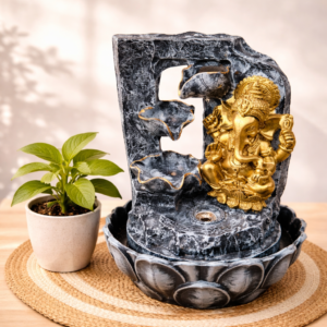 Ganesh water fountain with LED light indoor vastu home decor tabletop fountain
