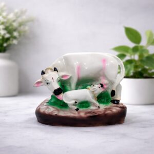 Cow and calf idol for home decor kamadhenu vastu pooja statue gift item