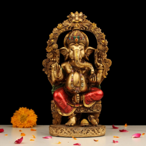 Lord Ganapathi Sitting Idol for Home Decor and Gifting
