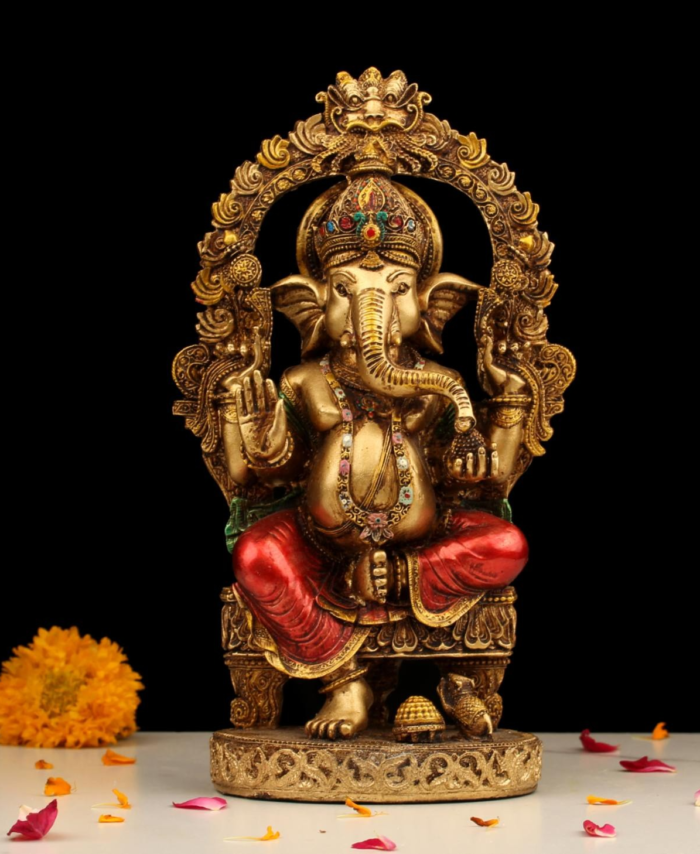Lord Ganapathi Sitting Idol for Home Decor and Gifting