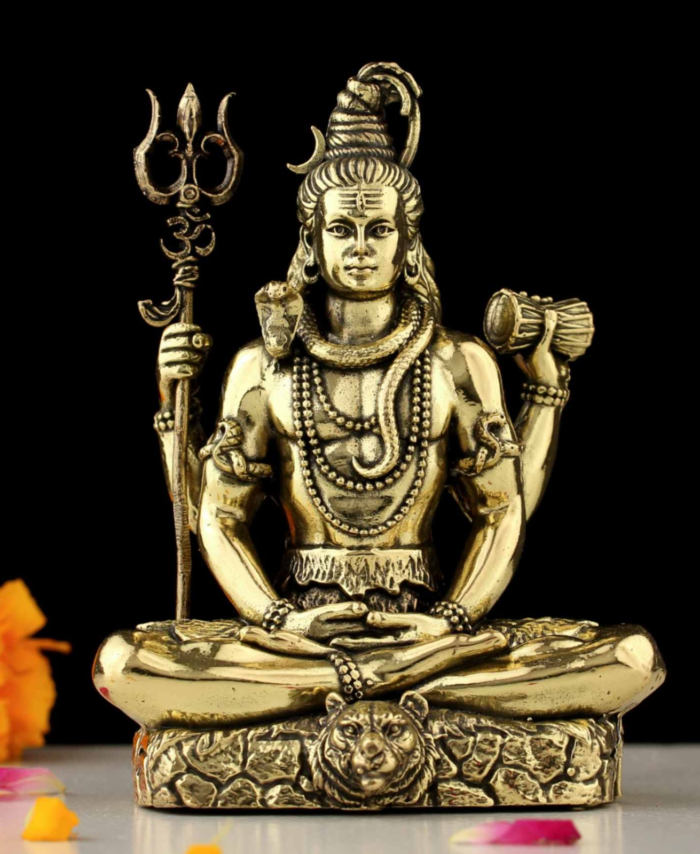 Lord Shiva Sitting Idol for Home Decor and Spiritual Gifting